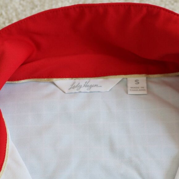 Lady Hagen Red and White Sleeveless Top - Picture 4 of 5